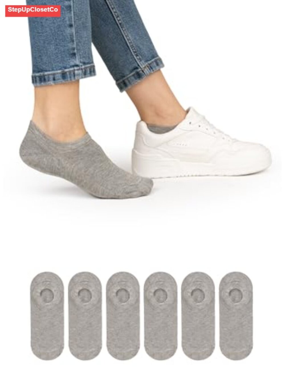Women's Bamboo No Show Socks Non Slip Invisible Liner